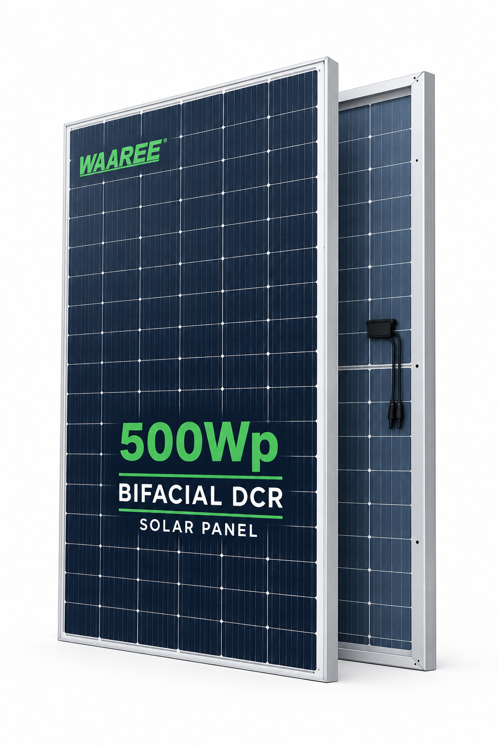 Waaree 500Wp Bifacial DCR Solar Panel